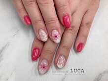 ネイルアトリエルカ(nail atelier LUCA)/W-878 大人可愛いフラワーネイル