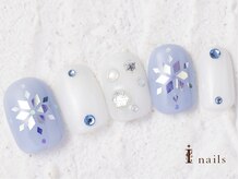 アイネイルズ 横浜WEST店(I-nails)/雪の結晶ホロネイル　9480円