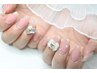 【クーポン限定】人気のチークネイルにパーツ付【アート２本】8300円