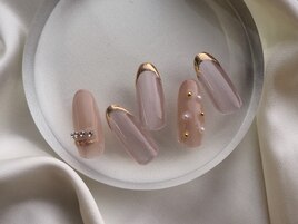 大人上品ミラーフレンチネイル