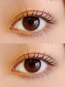 リワーズ アイラッシュ 成城学園前店(Rewards eyelash)の写真/《フラットラッシュ/パリジェンヌ/LEDエクステ》鏡を見る度気持ちが上がる♪自然な目元で大人女性に人気◎