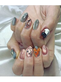 ハロウィンネイル　¥12000