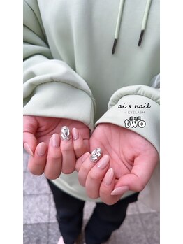 アイネイルトゥー 小倉(ai nail two)/2本アート＋パーツ追加