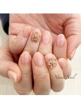ナナネイル(Nana.Nail)/桜色ミラーネイル