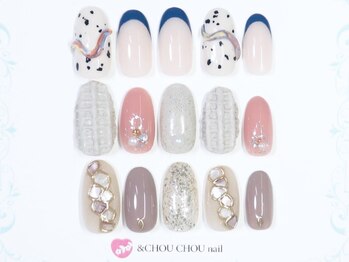 アンドシュシュネイル(&CHOU CHOU nail)の写真/【大人気☆定額¥7980~】指先から季節を感じる♪最旬トレンドデザインをご用意!カラー変更OK◎初回オフ無料!