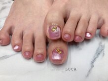 ネイルアトリエルカ(nail atelier LUCA)/M-372 大人可愛いピンク夏フット
