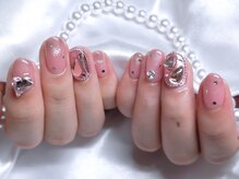 ファネル 京橋(FANELU)/ハート/埋めつくし/ピンクネイル