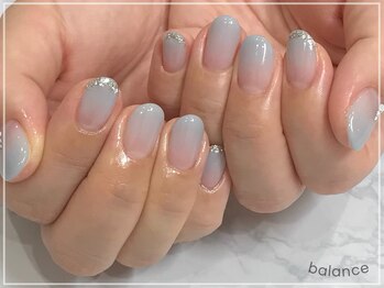 カラーベースラメフレンチ♪