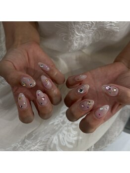 ネイルクイーン(Nail Queen)/カラフルストーンネイル¥7900♪