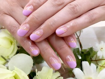 プルミエ ネイル(Premier Nail)/ななめフレンチ☆ラベンダー