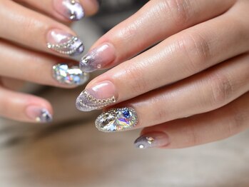 ネイルサロン プルミエール(Premiere)/パープルビジューアート