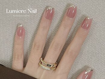 ルミエール ネイル モンナカ(Lumiere Nail Monnaka)/ボルドー/ツイード/ブラウン