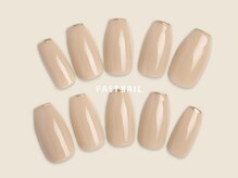 FAST NAIL 春日部店【パラジェル/ジェルネイル専門/定額/マグネット/フットネイル】/フレンチ/スキニー【12380】