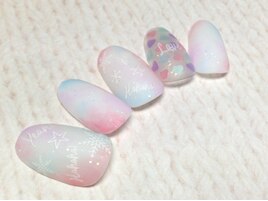 パステルウィンターネイル