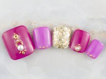 ネイルプラザ 河原町OPA店(NAIL PLAZA)/パープルエスニックネイル