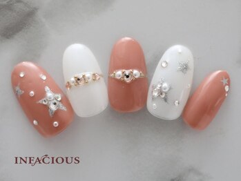 インフェイシャス 大丸福岡天神店/キラキラビジューネイル 