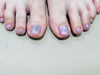 サロン ド リス(salon de LYS)/ワンカラーミラーフットネイル