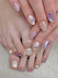 （平田）紫陽花ネイル