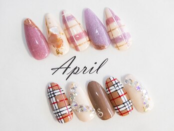 エイプリルプラス(April plus)/チェックネイル