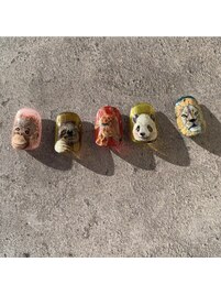 アニマル手描きアート