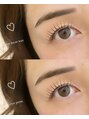ヘイリーブロウ 六甲道店 可愛いカール感 まつ毛と、ストレートアーチ眉。