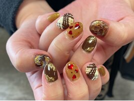 バレンタインネイル