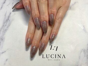 ネイルスタジオ ルキナ(LUCINA)/T-167 ブラックラメワンカラー