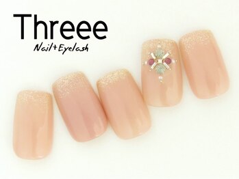 スリーネイルプラスアイラッシュ(Threee Nail+Eyelash)/ラメグラデーション