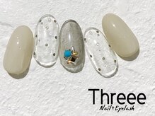 スリーネイルプラスアイラッシュ(Threee Nail+Eyelash)/ドットネイル