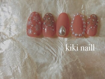 キキネイル たまプラーザ店(kikinail)/ピンク×パール冬ネイル