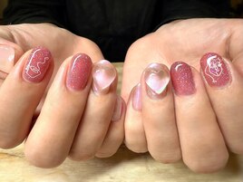 ハート クリアネイル ブライダル