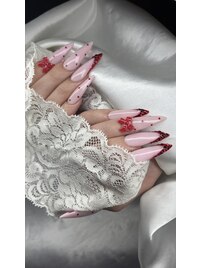 バレンタインネイル