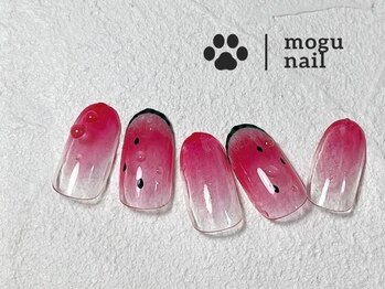 モグネイル(Mogunail)/夏ネイル/スイカネイル