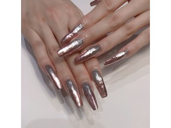 クリスタルネイルサロン(Crystal Nail)/ギャルネイル#ミラーネイル