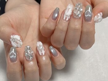 ひまりネイル(ひまりnail)/羽ネイル/ハートマグ/チェック柄