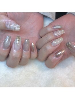 グラマラス アンジェアイ 荻窪店(glamourous ange eye)/チェックネイル♪