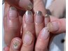 HAND【ミラーやパーツだけで魅せる個性派クリアネイル(時短60分)】 ￥7500