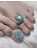 早割！【FOOT/他店オフ込み】ワンカラー＋親指2本アート 8,300円→7,300円