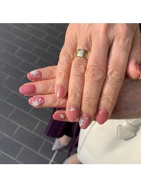 大人フラワーネイル