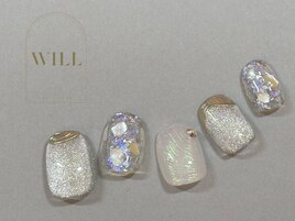 ホワイトマグネットネイル