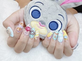 スペラ 大宮店(Spera)/3Dキャラクター詰め押しネイル