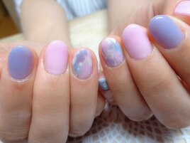 ニュアンス マーブル ピンク