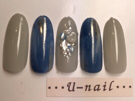 ネイビーニュアンスネイル