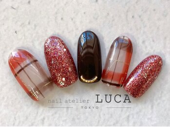 ネイルアトリエルカ(nail atelier LUCA)/W-318 シアーチェックネイル