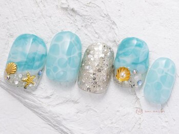 ネイルメゾン 池袋店(NAIL MAISON)/海シースルーサマー¥10550