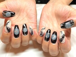 ☆モノトーンのインクネイル☆