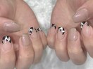 アニマル柄フレンチネイル