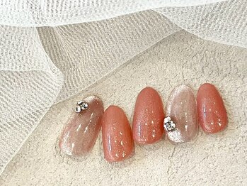 リベレ 心斎橋店(LIBELLE)/上品ピンクマグ/ビジューネイル