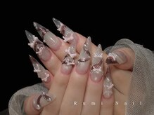 ワンホンネイル 新宿(Rumi Nail)/ブラウン/ニュアンス/ロング