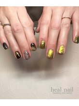 ヒールネイル(heal nail)/アシメ ニュアンスtoマグネット